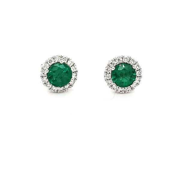 Emerald and Diamond Earrings Goldstein's Jewelers Mobile, AL