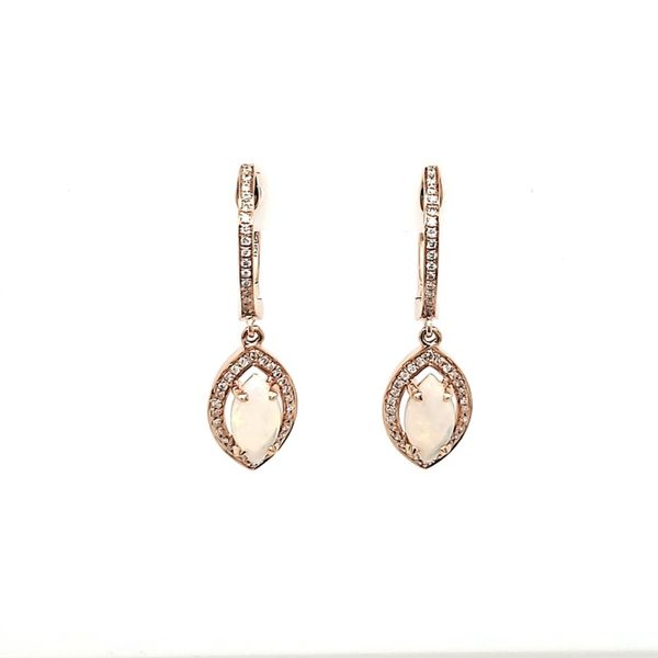 Ethopian Opal and Diamond Earrings Goldstein's Jewelers Mobile, AL