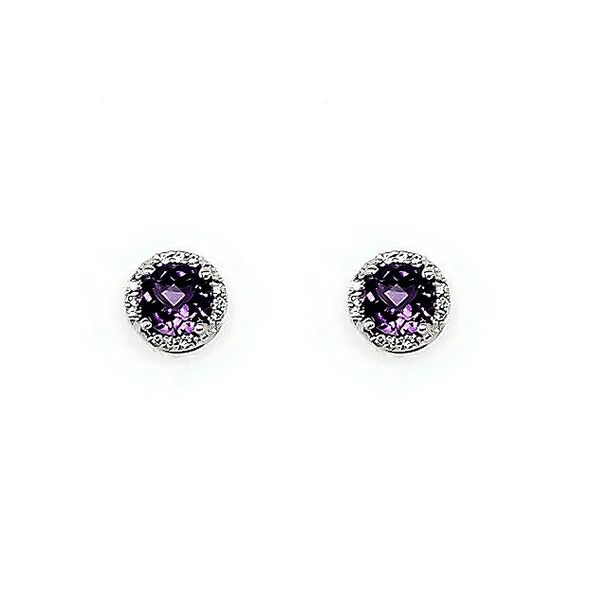 Amethyst and Diamond Earrings Goldstein's Jewelers Mobile, AL