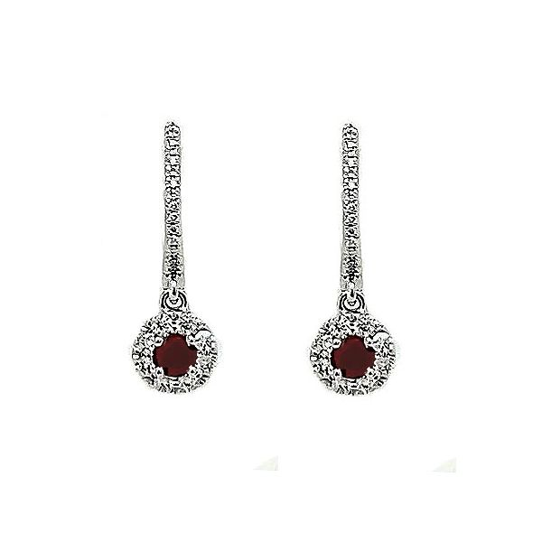 Ruby and Diamond Drop Earrings Goldstein's Jewelers Mobile, AL