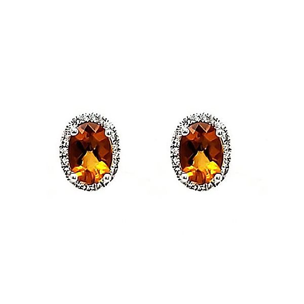 Citrine and Diamond Earrings Goldstein's Jewelers Mobile, AL