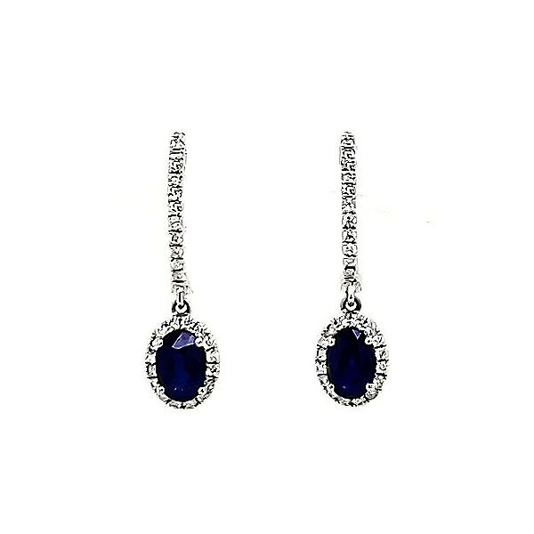 Sapphire and Diamond Drop Earrings Goldstein's Jewelers Mobile, AL