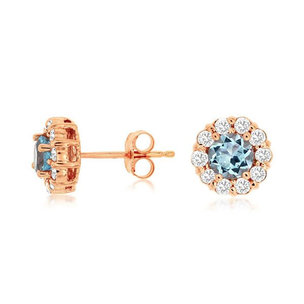 Aquamarine and Diamond Earrings Goldstein's Jewelers Mobile, AL