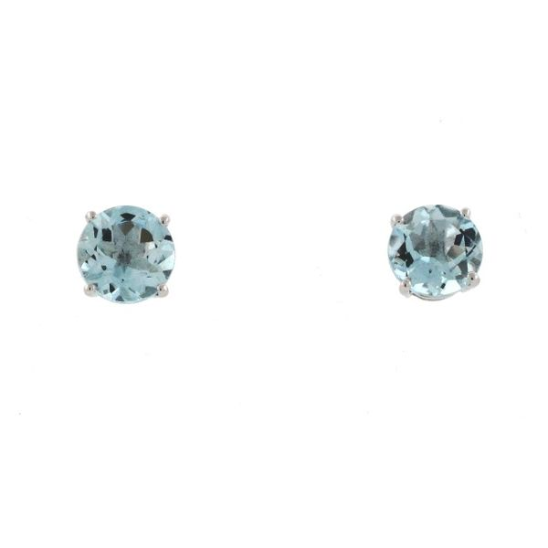 Aquamarine and Diamond Earrings Goldstein's Jewelers Mobile, AL
