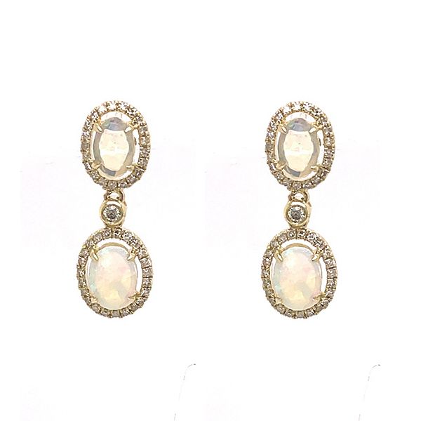 Opal and Diamond Earrings Goldstein's Jewelers Mobile, AL