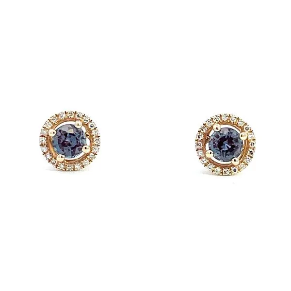 Alexandrite and Diamond Earrings Goldstein's Jewelers Mobile, AL