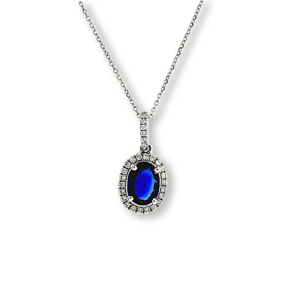 Sapphire and Diamond Pendant Goldstein's Jewelers Mobile, AL