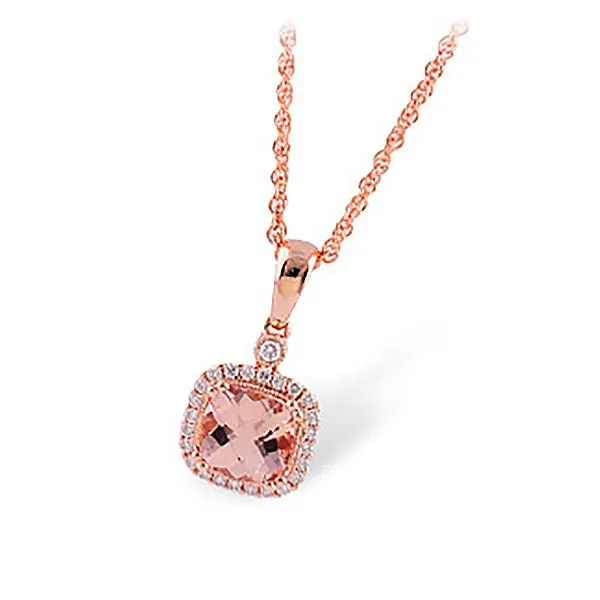 Morganite and Diamond Necklace Goldstein's Jewelers Mobile, AL