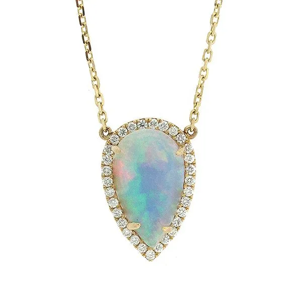 Opal and Diamond Necklace Goldstein's Jewelers Mobile, AL