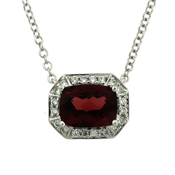 Garnet and Diamond Necklace Goldstein's Jewelers Mobile, AL