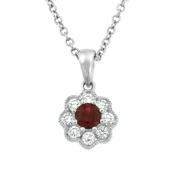 Ruby and Diamond Pendant Goldstein's Jewelers Mobile, AL