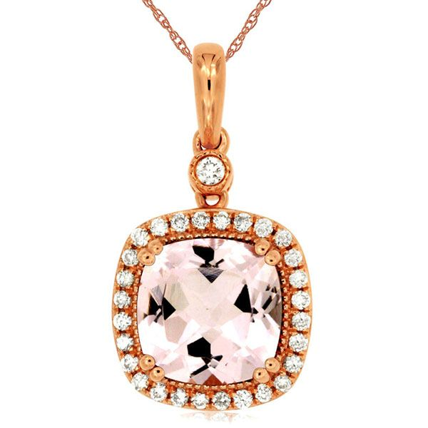 Morganite and Diamond Necklace Goldstein's Jewelers Mobile, AL