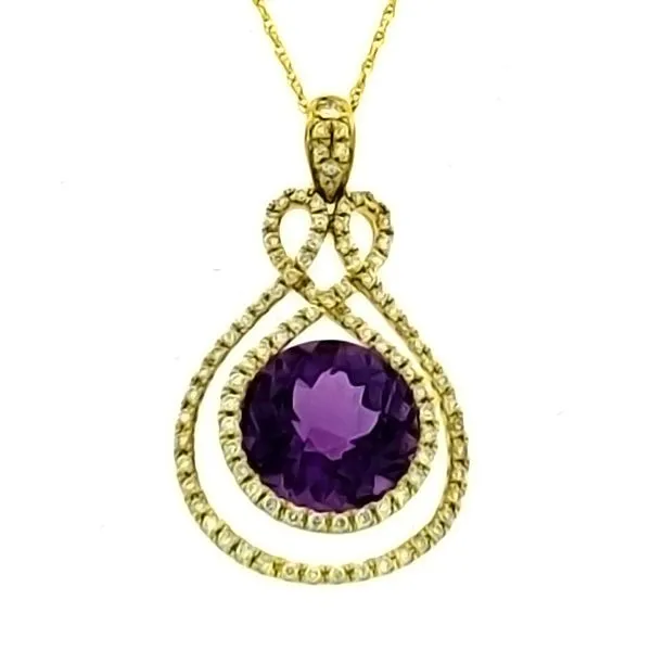 Amethyst and Diamond Pendant Goldstein's Jewelers Mobile, AL