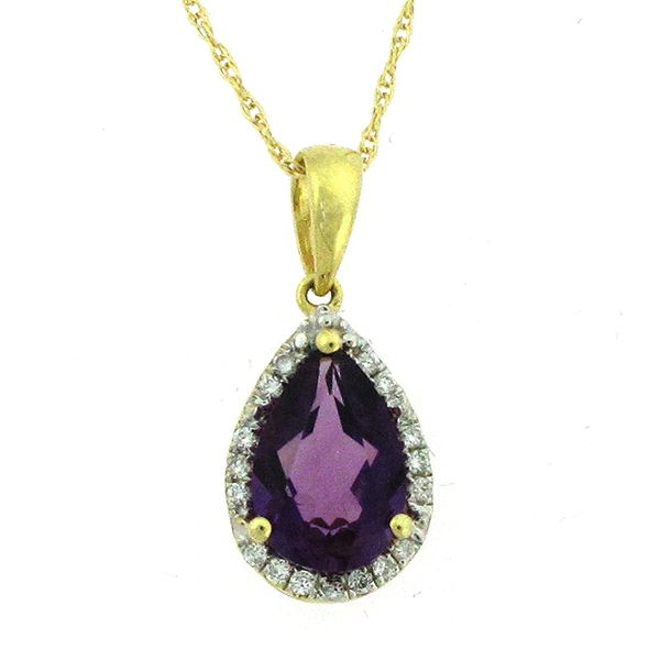 Amethyst and Diamond Pendant Goldstein's Jewelers Mobile, AL