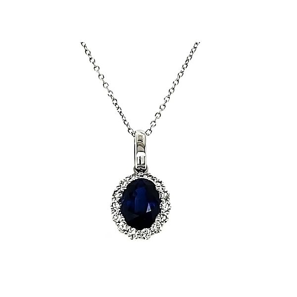Sapphire and Diamond Pendant Goldstein's Jewelers Mobile, AL