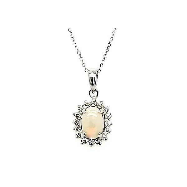 Opal and Diamond Pendanrt Goldstein's Jewelers Mobile, AL