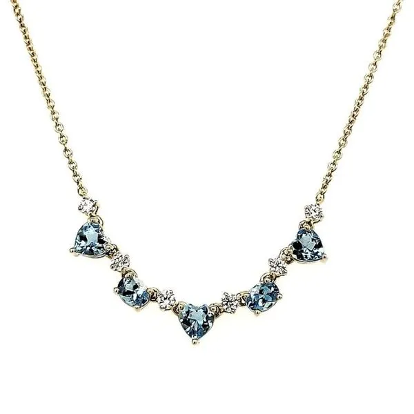 Aquamarine and Diamond Necklace Goldstein's Jewelers Mobile, AL