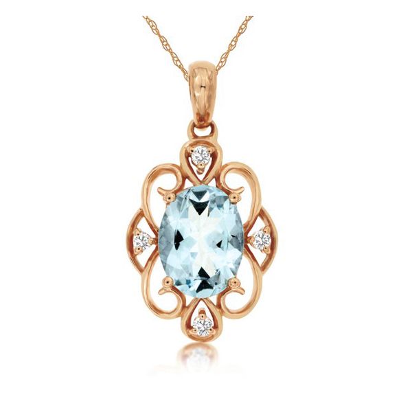 Aquamarine and Diamond Necklace Goldstein's Jewelers Mobile, AL