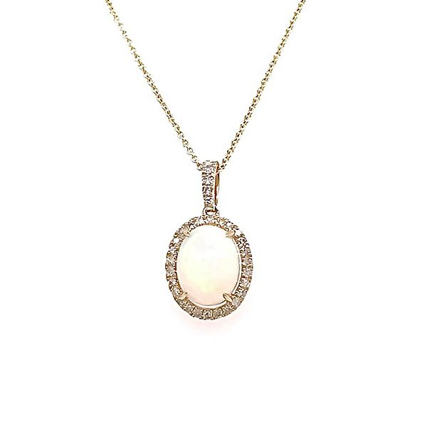 Opal and Diamond Pendant Goldstein's Jewelers Mobile, AL
