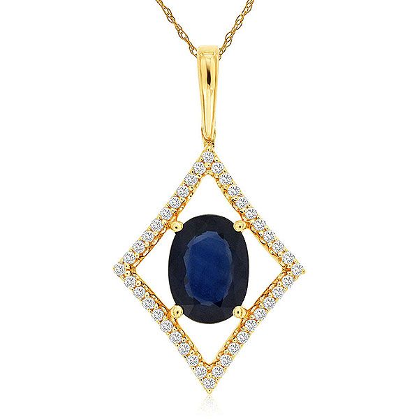 Sapphire and Diamond Necklace Goldstein's Jewelers Mobile, AL