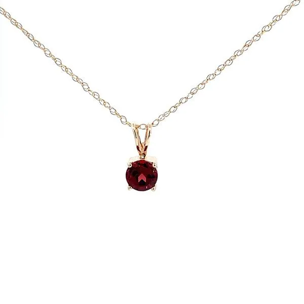 YELLOW 14 KARAT GOLD 0.65 CARAT GARNET NECKLACE Goldstein's Jewelers Mobile, AL