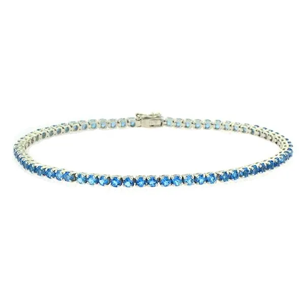 Blue Topaz Tennis Bracelet Goldstein's Jewelers Mobile, AL