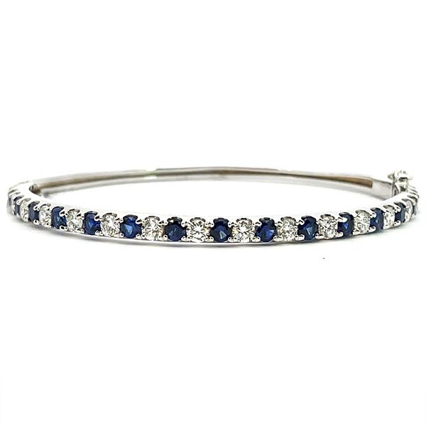 Sapphire and Diamond Bangle Bracelet Goldstein's Jewelers Mobile, AL