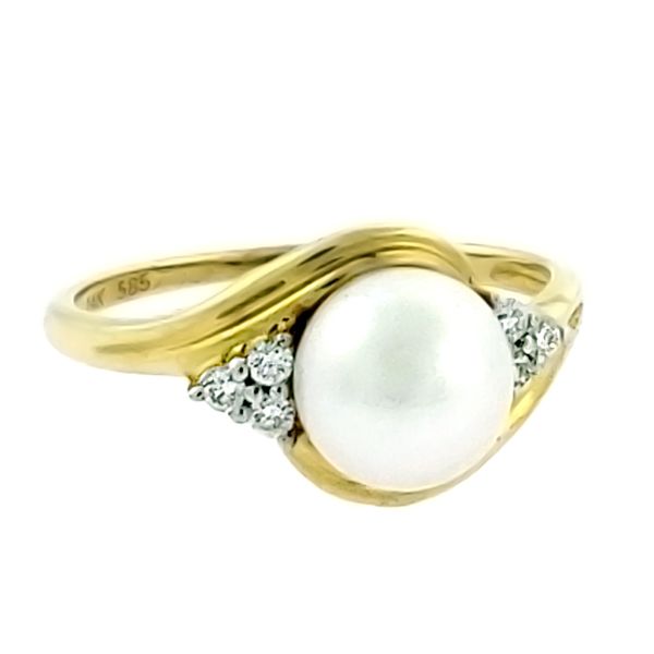 Pearl and Diamond Ring Goldstein's Jewelers Mobile, AL