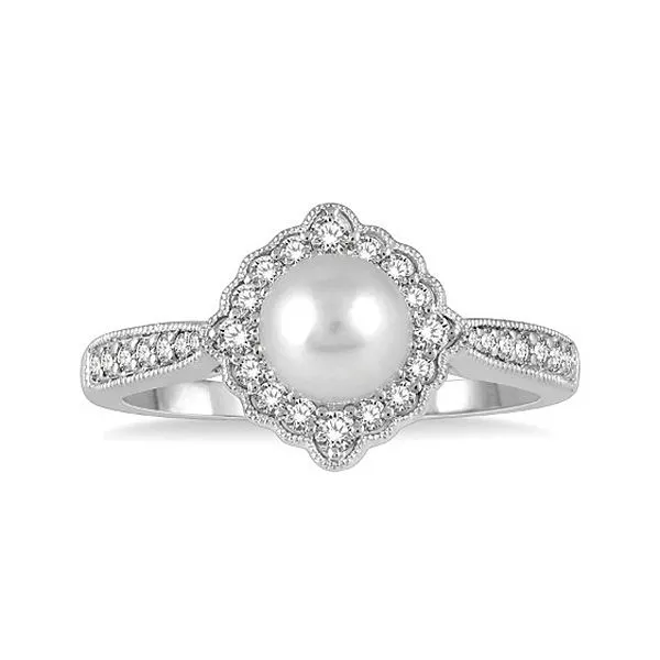 Pearl and Diamond Ring Image 2 Goldstein's Jewelers Mobile, AL