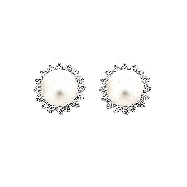 Pearl and Diamond Earrings Goldstein's Jewelers Mobile, AL