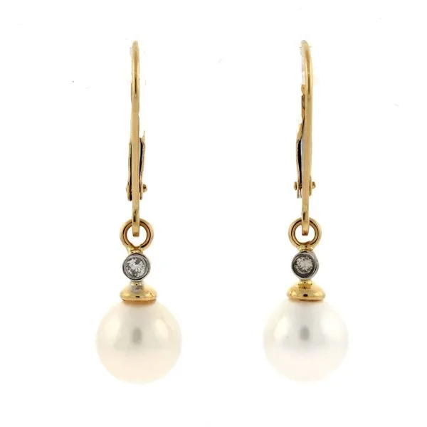 Pearl and Diamond Drop Earrings Goldstein's Jewelers Mobile, AL