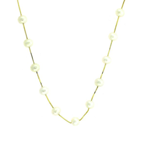 Fresh Water Pearl Tin Cup Necklace Goldstein's Jewelers Mobile, AL