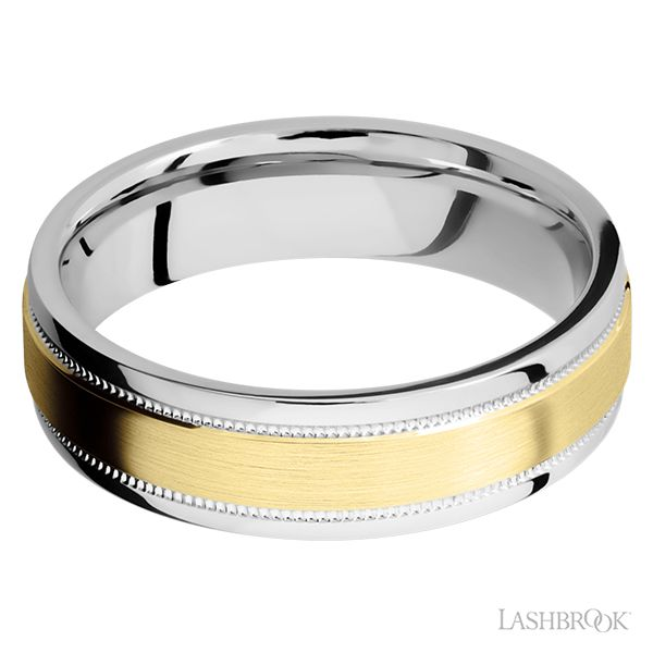 Cobalt Chrome and Yellow Gold Band Image 3 Goldstein's Jewelers Mobile, AL