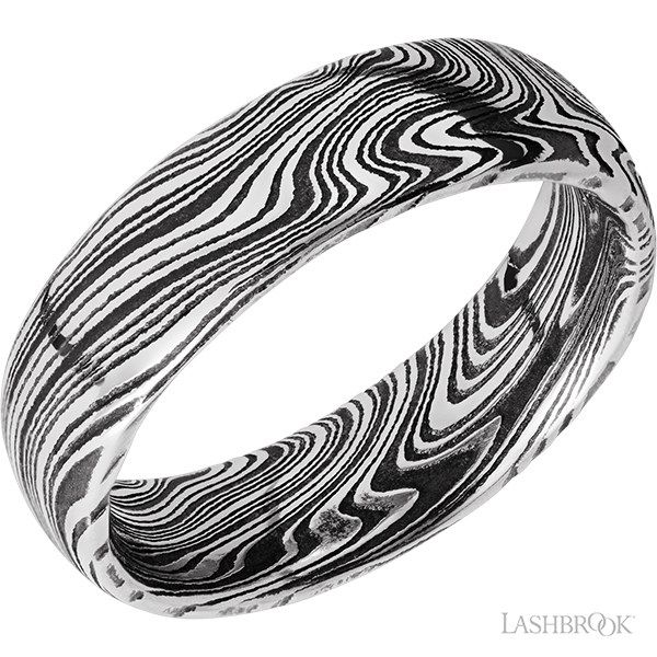 Damascus Steel Marbled Band Goldstein's Jewelers Mobile, AL