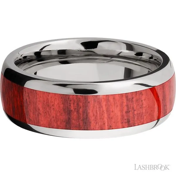 Titanium and Redheart Inlay Band Image 3 Goldstein's Jewelers Mobile, AL