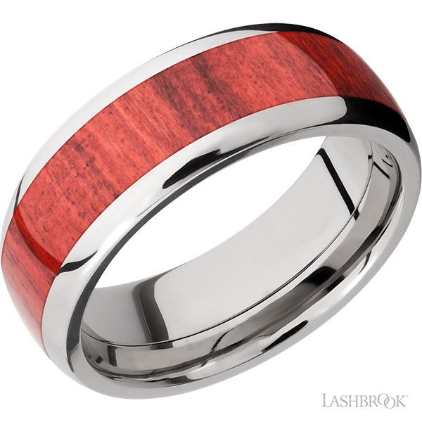 Titanium and Redheart Inlay Band Goldstein's Jewelers Mobile, AL
