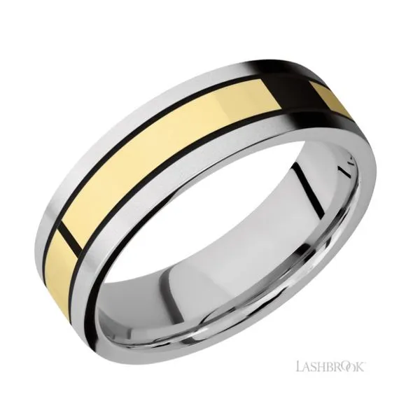 Cobalt Chrome and Yellow Gold Band Goldstein's Jewelers Mobile, AL