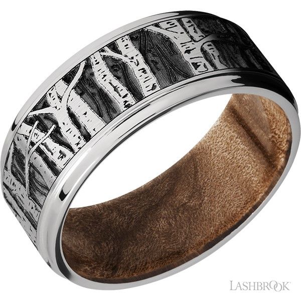 Cobalt Chrome and Maple Burl Band Goldstein's Jewelers Mobile, AL