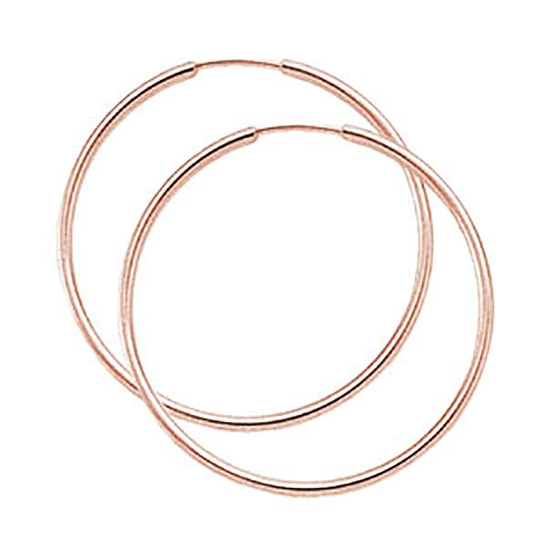 Rose Gold Endless Hoop Earrings Goldstein's Jewelers Mobile, AL