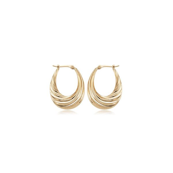 Swirl Hoop Earrings Goldstein's Jewelers Mobile, AL