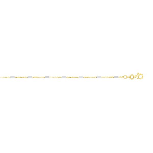 Two-tone Bar Link Necklace Goldstein's Jewelers Mobile, AL
