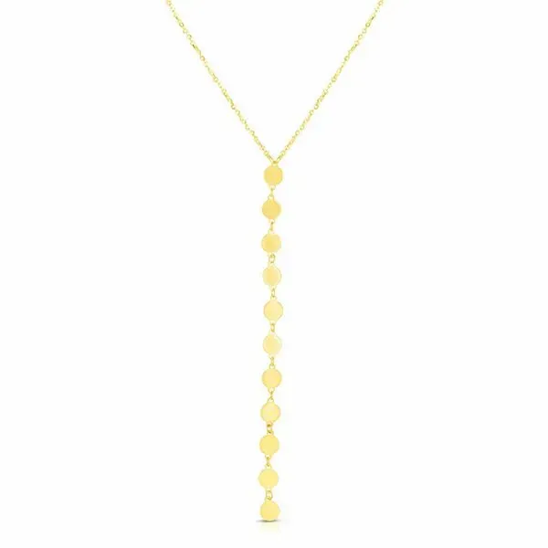 Lond Disc Drop Necklace Goldstein's Jewelers Mobile, AL