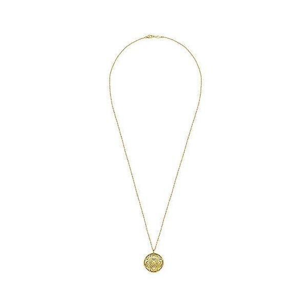 Gabriel Round Locket Necklace Image 4 Goldstein's Jewelers Mobile, AL