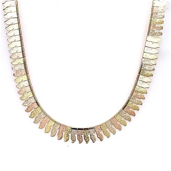 Tri-Color Gold Cleopatra Necklae Goldstein's Jewelers Mobile, AL