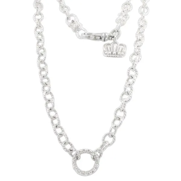 Sterling Silver Vahan Chain Necklace with Open Circle Center - 18