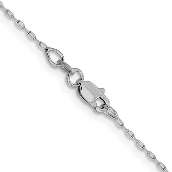 WHITE 14 KARAT GOLD LONG LINK CABLE CHAIN Image 2 Goldstein's Jewelers Mobile, AL