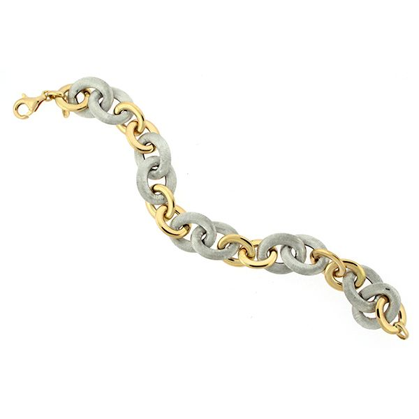 Gold Two-Tone Link Bracelet Goldstein's Jewelers Mobile, AL
