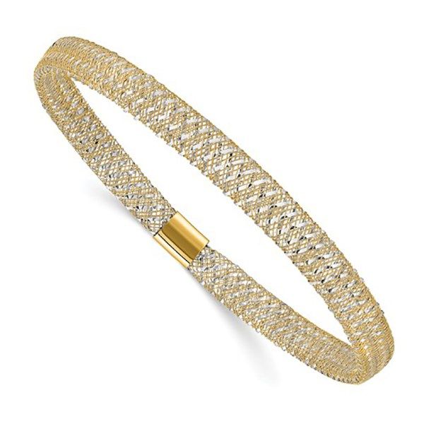 Two-Tone Stretch Bracelet Goldstein's Jewelers Mobile, AL