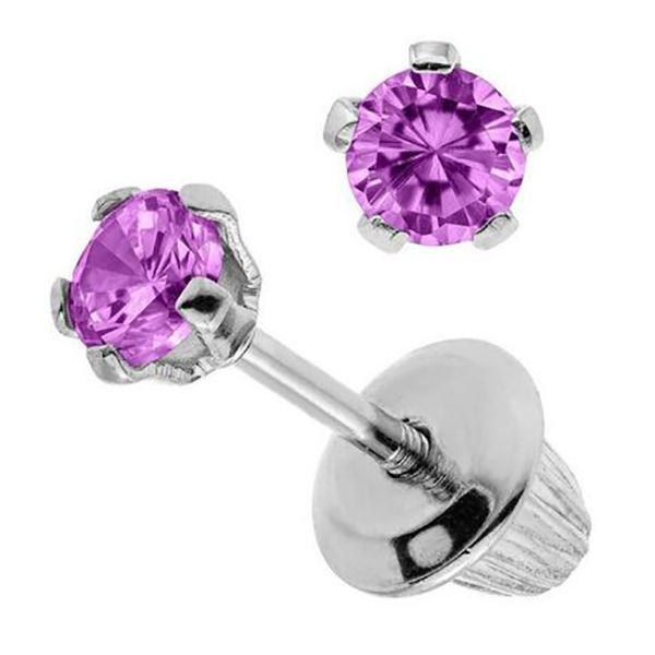 February Birthstone Earrings Image 2 Goldstein's Jewelers Mobile, AL