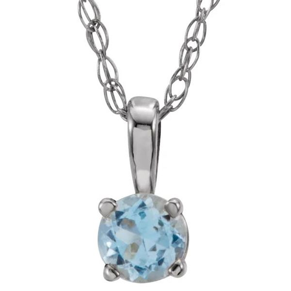 Imitiation Aquamarine Necklace Goldstein's Jewelers Mobile, AL